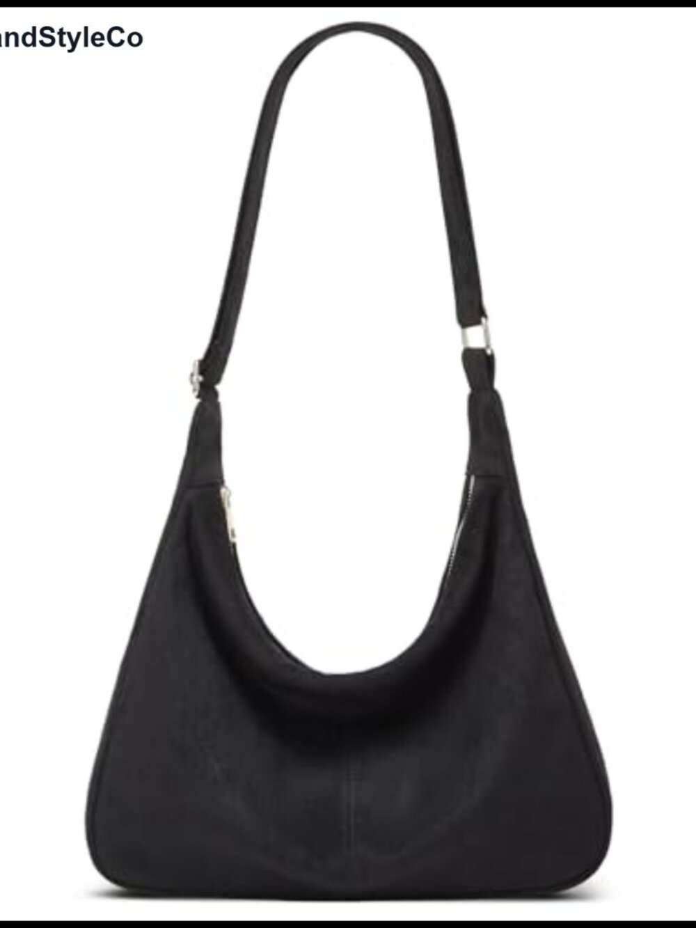 Slouchy Suede Hobo Shoulder Bag Crescent Crossbody Purse